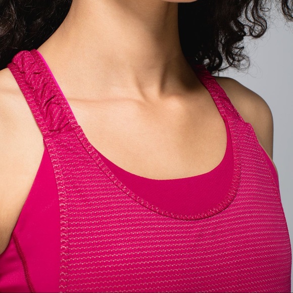 Lululemon Athletica Bumble Berry Stash It Running Tank size 6 EUC - Picture 6 of 16